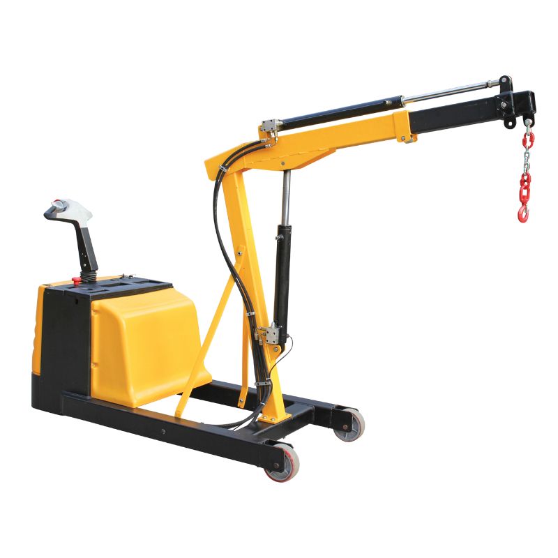 Vestil EPFC-CB-15, Steel Electric Powered Counter Balanced Floor Crane 1500 Lb. Retracted Capacity Yellow