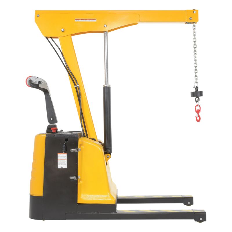 Vestil EPFC-16-LP, Steel Electric Powered Low Profile Floor Crane 1600 Lb. Capacity Yellow